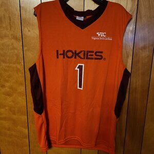 Virginia Tech Basketball Jersey ADULT XL Orange Synerty Sports HOKIES ACC C4